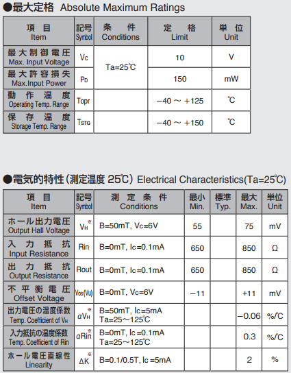 AKM旭化成HG-0711霍尔元件