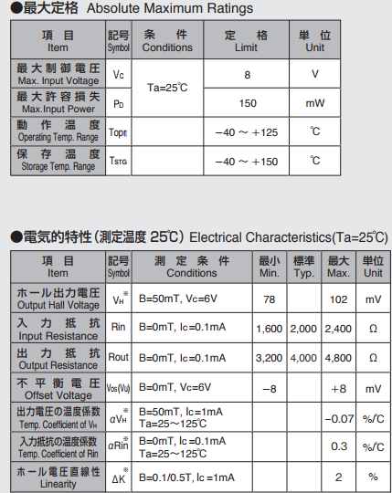 AKM旭化成HG-372A霍尔元件