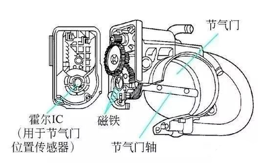 电子节气门位置传感器霍尔元件